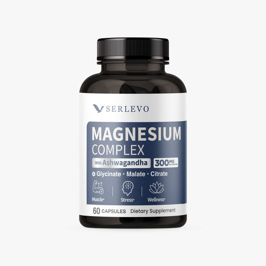 Magnesium complex with Ashwagandha 300mg - 90 Veggie Capsules