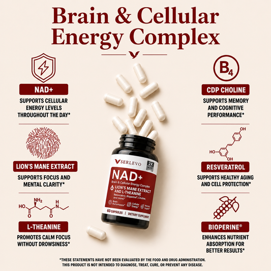 NAD Supplement -  Liposomal NAD+  with Resveratrol, Quercitin and Bioperine - 60 Veggie Capsules