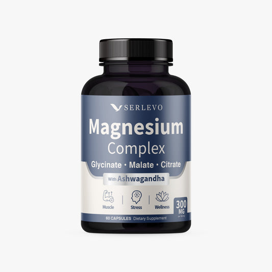 Magnesium complex with Ashwagandha 300mg - 90 Veggie Capsules